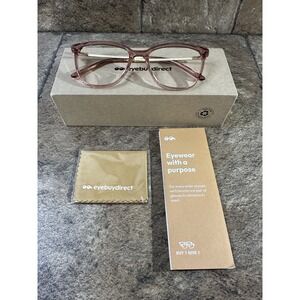 Eyebuydirect Aroma Cat Eye Pink Eyeglasses Frames w/Box 54-18-145 NWOT G12